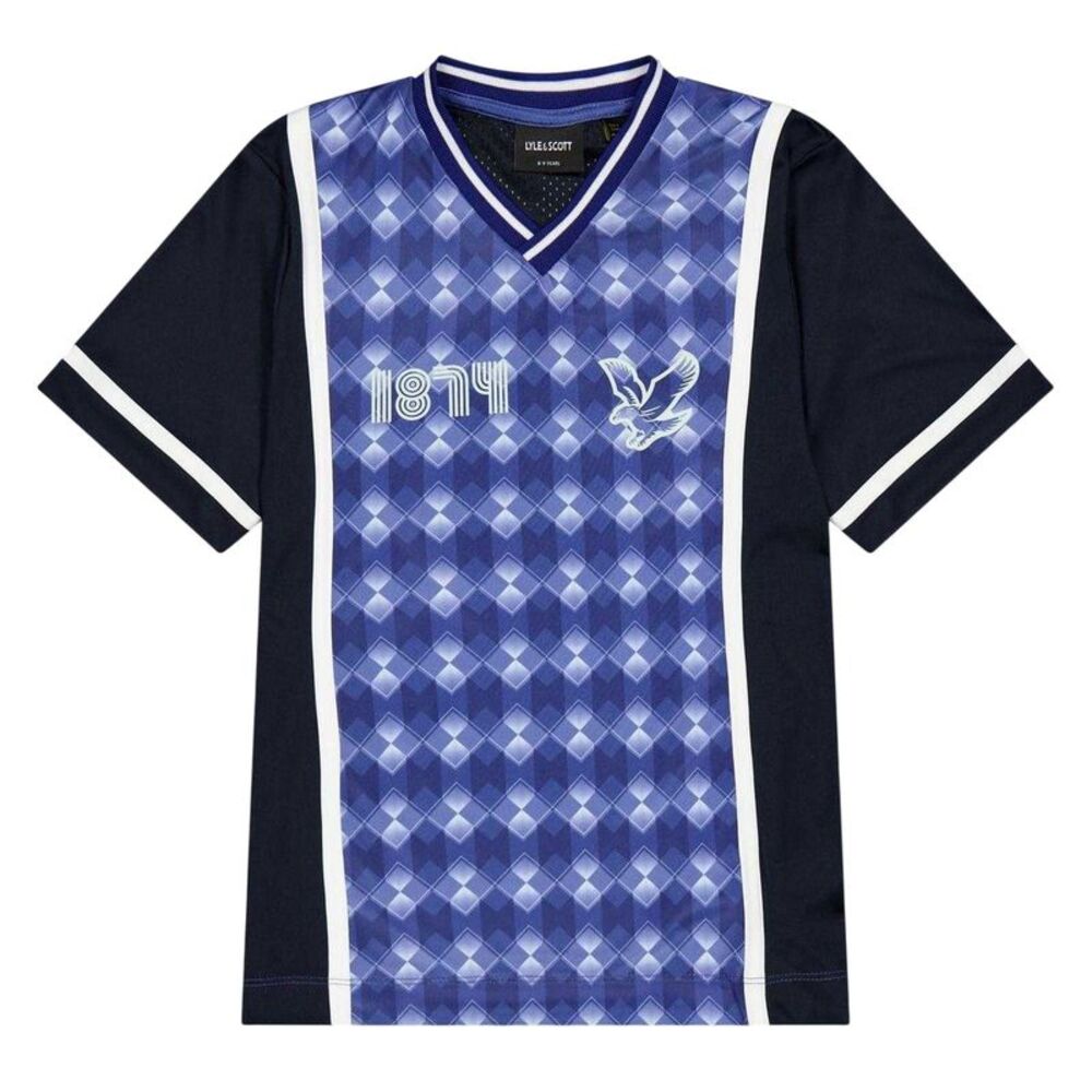 Lyle & Scott Childrens/Kids 1874 Argyle V Neck / Now Blue
